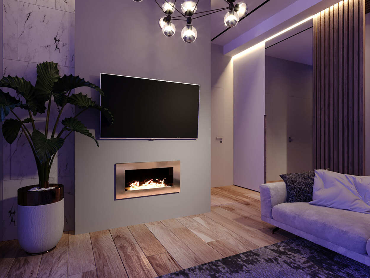 Биокамин "Русский огонь" Барокко 800V встраиваемый с защитным и декоративным стеклом по цене 43 050 руб.