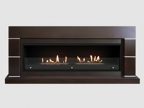 Каминный портал МДФ "Аляска 1900" с биокамином Lux Fire "Фаер Бокс Вега-2" (венге)