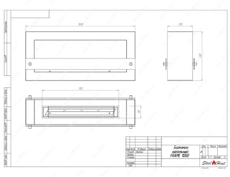 Биокамин SteelHeat FRAME ONE 1000 красный по цене 51 030 руб.