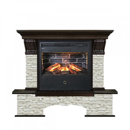 Бостон грот однотонный (темный дуб)+Samba 3D