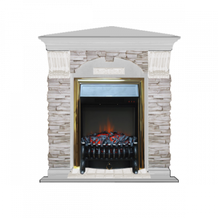 Арочный Мисхор угловой (беленый дуб)+Fobos Brass