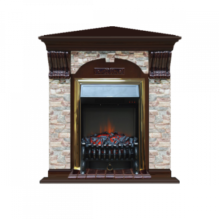 Арочный Грот цветной угловой (дуб)+Fobos Brass